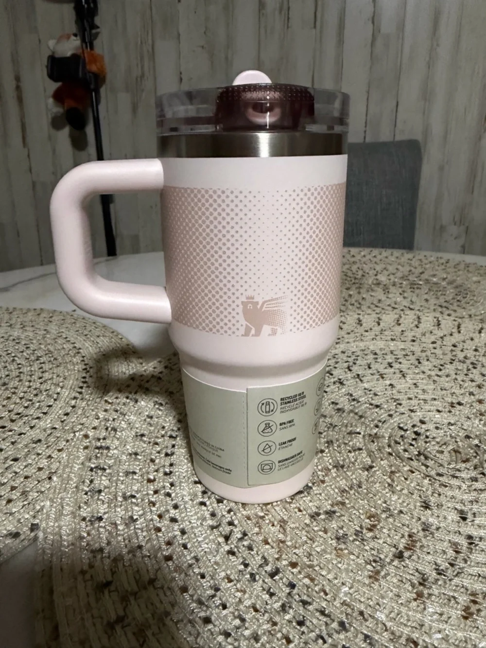 Stanley Pale Pink Quencher ProTour Tumbler with Handle - Picture 3 of 3